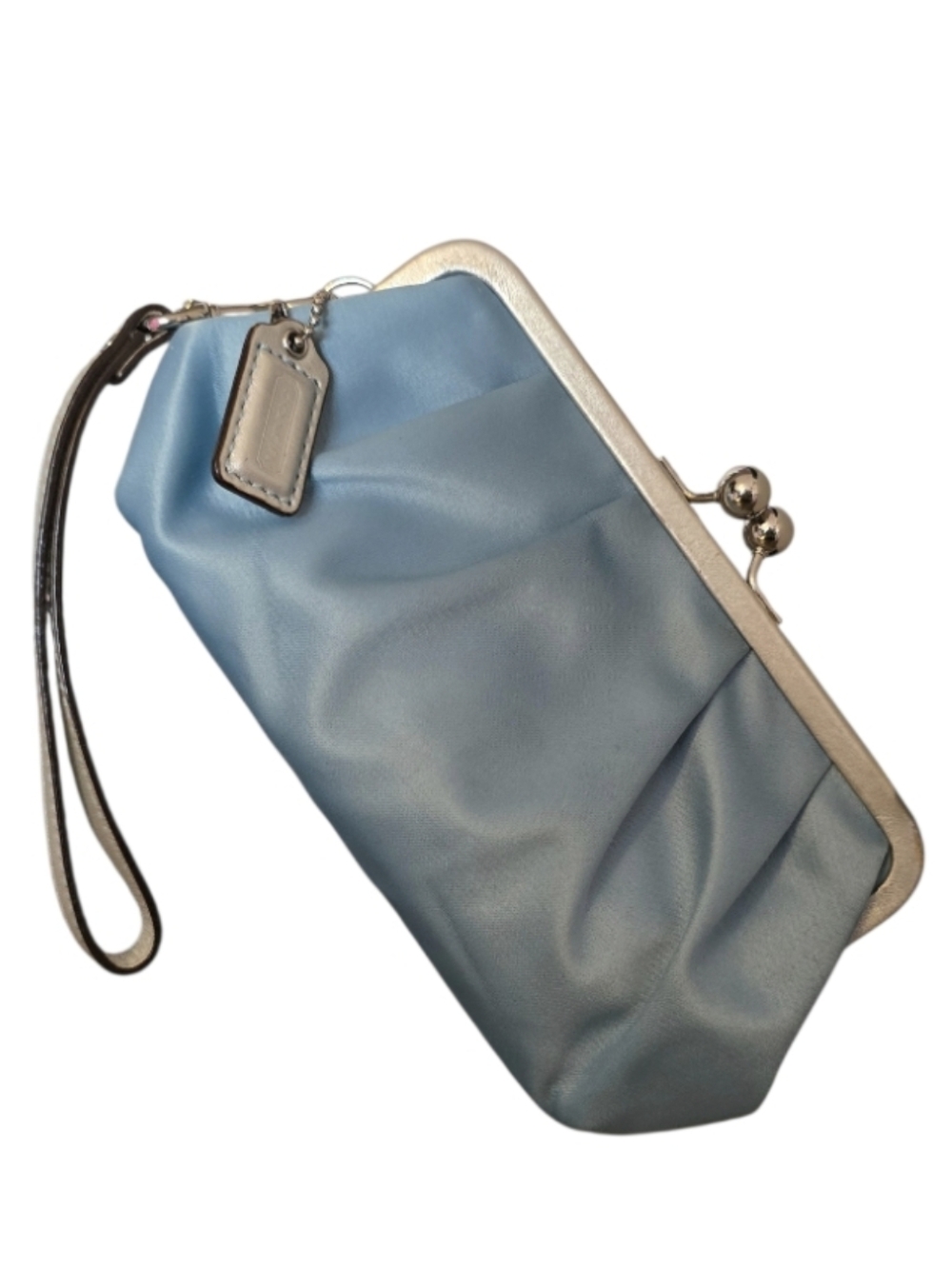 Coach Vintage Satin Kisslock Wrislet In EUC
